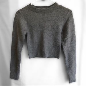 UO Fuzzy Crew Neck Sweater